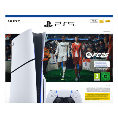 Sony PlayStation 5 + EA Sports FC 26 Bundle 1 TB Wi-Fi Nero, Bianco