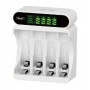 Caricabatterie Smart Lcd Charger Per 4 Pile Aa/Aaa - Micro Usb/Type-C (Q-Cd48)