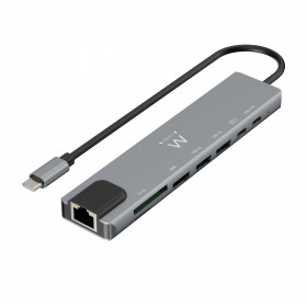 Ewent EW1146 replicatore di porte e docking station per laptop Cablato USB 3.2 Gen 1 (3.1 Gen 1) Type-C Grigio