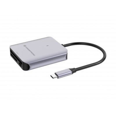 Conceptronic BIAN09G lettore di schede USB 3.2 Gen 2 Type-C Grigio