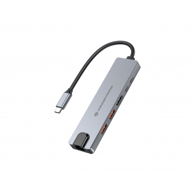 Conceptronic DONN29G replicatore di porte e docking station per laptop Cablato USB 3.2 Gen 2 (3.1 Gen 2) Type-C Grigio