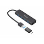 Equip 128959 hub di interfaccia USB 3.2 Gen 1 (3.1 Gen 1) Type-A 5000 Mbit s Nero