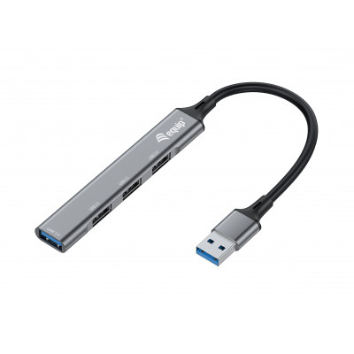 Equip 128960 hub di interfaccia USB 3.2 Gen 1 (3.1 Gen 1) Type-A 5000 Mbit s Nero, Grigio
