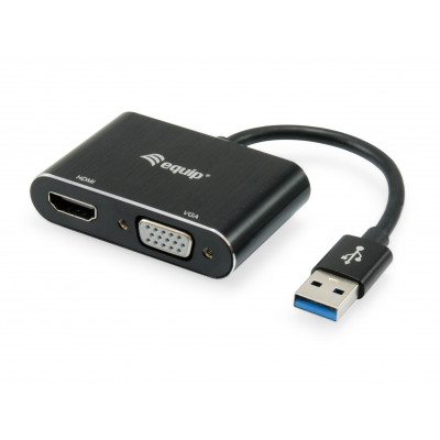 Equip Adattatore da USB 3.0 a HDMI VGA (HD15)