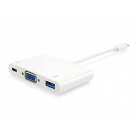 Equip Adattatore da USB-C a VGA (HD15), USB-A, USB PD da 60 W