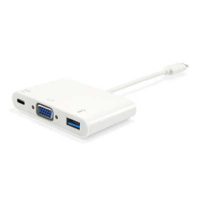 Equip Adattatore da USB-C a VGA (HD15), USB-A, USB PD da 60 W