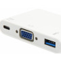 Equip Adattatore da USB-C a VGA (HD15), USB-A, USB PD da 60 W