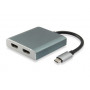 Equip 133464 adattatore grafico USB 4096 x 2160 Pixel Grigio