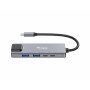 Equip 133496 Adattatore multifunzione 5 in 1, 2,5GbE, USB-A x 2, USB-C x 1, USB-C , 100W USB PD