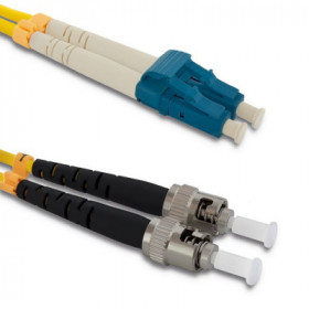 Qoltec Patchcord fiber optic LC/UPC - ST/UPC | Singlemode | 9/125 | G652D | Duplex | 2m