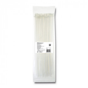 Qoltec Self-locking cable tie | 4.8*350mm | 100 pcs. | Nylon66 | UV | White