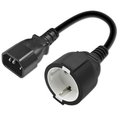 Qoltec Adapter IEC 320 C14/ SCHUKO 0.15M | 3x1.5mm2