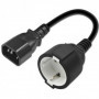 Qoltec Adapter IEC 320 C14/ SCHUKO 0.15M | 3x1.5mm2