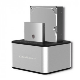 Qoltec 2x HDD / SSD docking station | 2.5 "/3.5" SATA | USB 3.0 | Clonning
