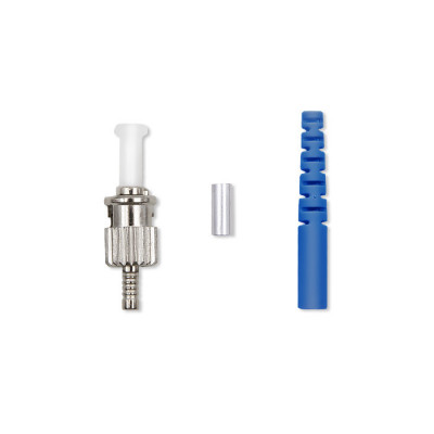 Qoltec Fiber optic ST connector | Singlemode | 3.0mm | Mounting set | 200pcs.