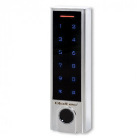 Qoltec Code lock TITAN with fingerprint reader | RFID | BT 4.0 |Code | Card | key fob | Doorbell| IP68 | EM