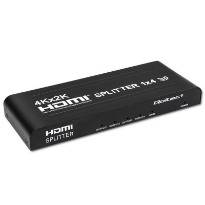 Qoltec Active HDMI Splitter 4 x HDMI 4K x 2K | 3.4Gb/s | High stability