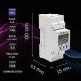 Qoltec Single phase electronic energy consumption meter for DIN rail  | 230 V | LCD | Wi-fi
