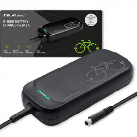 Qoltec Fast Charger for e-bike, electric scooter XIAOMI 36V | 42V | 2A | 8.0*8.0mm | water resistant + power cable