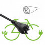 Qoltec Fast Charger for e-bike Bosch 36V | 42V | 2A | Bosch plug | water resistant + power cable