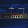 Qoltec FAST Ethernet PoE SWITCH 4x RJ45 PoE 1x RJ45 Uplink 1x SFP | 65W | 1000 Mb