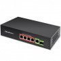 Qoltec FAST Ethernet PoE SWITCH 4x RJ45 PoE 1x RJ45 Uplink 1x SFP | 65W | 1000 Mb
