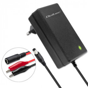 Qoltec Automatic charger for AGM GEL STD 6V 12V battery | 1.5A | Rectifier with LED indicator