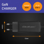 Qoltec 90W GaN Super Fast Charger| 5-20V | 3-4.5A | USB-C 3.1 | Laptop | Smartphone | Tablet