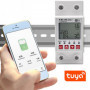 Qoltec Wi-fi DIN rail relay with electricity meter 63A| Timer | Tuya | Wi-Fi | LED
