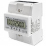 Qoltec Three-phase electronic meter | DIN rail energy consumption meter | 400V | 100A | LCD | 4P