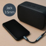 Qoltec Adapter USB-C | Jack 3.5mm | 10cm | Aluminium