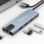 Qoltec Hub adapter USB-C 5in1 | USB-C PD 100W | 2x USB | HDMI 4K | RJ45