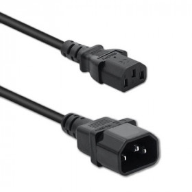 Qoltec Power extension cable for UPS | IEC C13/C14 | 3x0.75mm² | 1m