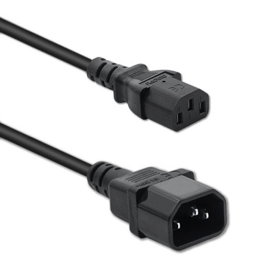 Qoltec Power extension cable for UPS | IEC C13/C14 | 3x0.75mm² | 1m