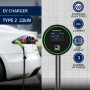 Qoltec EV Charging Station 2-in-1 Type2 | 22kW | Wi-fi| LCD | RFID | 3 phases | Wallbox | 5m