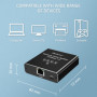 Qoltec Splitter Ethernet mini SWITCH 1x4 RJ45 | 1000Mb/s | USB-C | Aluminium