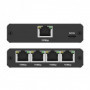 Qoltec Splitter Ethernet mini SWITCH 1x4 RJ45 | 1000Mb/s | USB-C | Aluminium