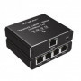 Qoltec Splitter Ethernet mini SWITCH 1x4 RJ45 | 1000Mb/s | USB-C | Aluminium