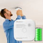 Qoltec Certified wireless smoke detector with battery | Tuya | Wi-fi |  sensor service life 10 years | alarm 85dB | LED