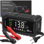 Qoltec Intelligent microprocessor charger 12V 6A | Rectifier with repair function for AGM GEL LiFePO4 battery | LCD