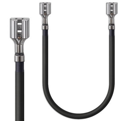 Qoltec Battery cable, female FASTON connector 250 | 20 cm | Black