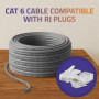 Qoltec UTP Patchcord Cable | Copper Cu | CAT6 | High speed 1Gb/s | LAN | 100m | Grey