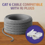 Qoltec  UTP Patchcord Cable | Copper Cu | CAT6 | High speed 1Gb/s | LAN | 50m | Grey
