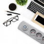 Qoltec Surge protector | 5 sockets | 1.8m | Grey