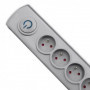 Qoltec Surge protector | 5 sockets | 1.8m | Grey