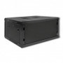 Qoltec RACK Cabinet 19" | 4U | 600 x 280 x 450 | Tempered doors | Hanging | Steel case | Lock | Black