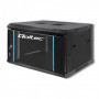 Qoltec RACK Cabinet 19" | 6U | 600 x 370 x 450 | Tempered doors | Hanging | Steel case | Lock | Black