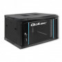 Qoltec RACK Cabinet 19" | 6U | 600 x 370 x 450 | Tempered doors | Hanging | Steel case | Lock | Black