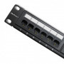 Qoltec Patch panel RACK | 24 ports | Cat 6 UTP | Black