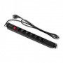 Qoltec Power strip for RACK 1U | 16A | PDU | 6xSCHUKO | 2m